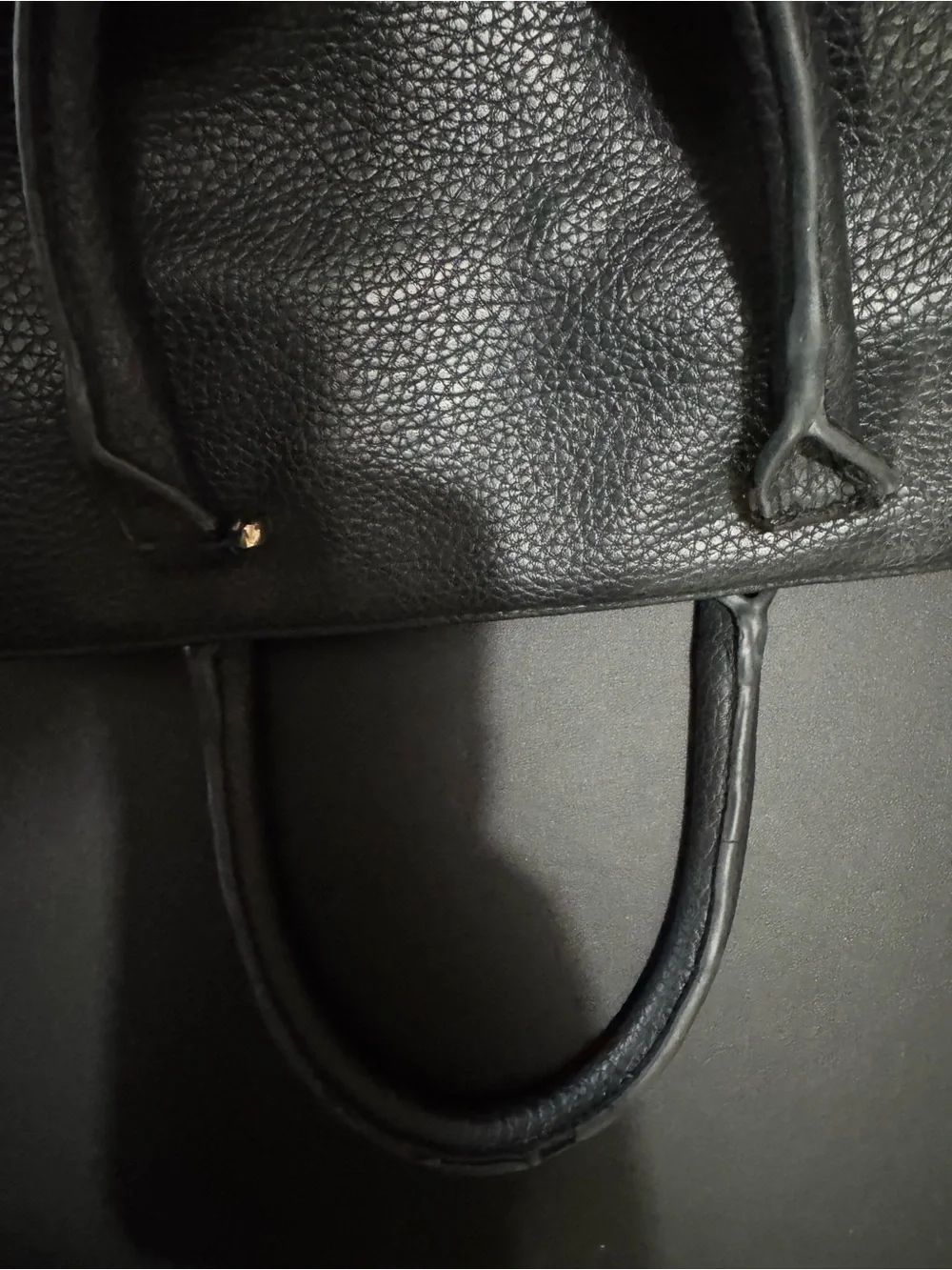 Jones New York Black Tote Handbag with Gold Plaque